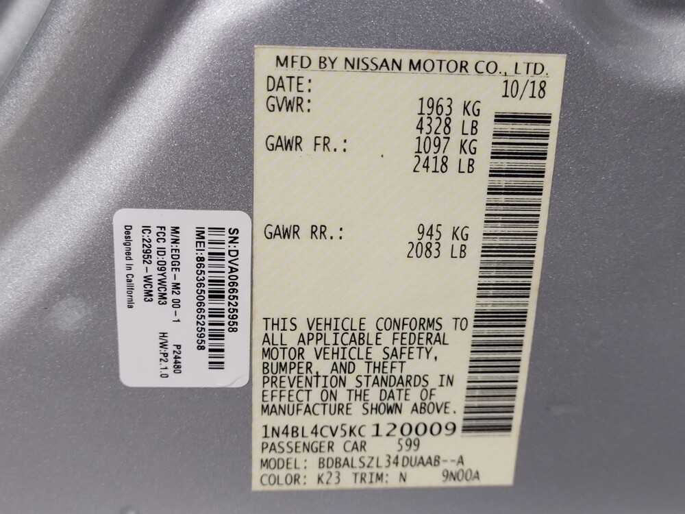 2019 Nissan Altima in Fort Myers, FL 33907 - 18084342 33