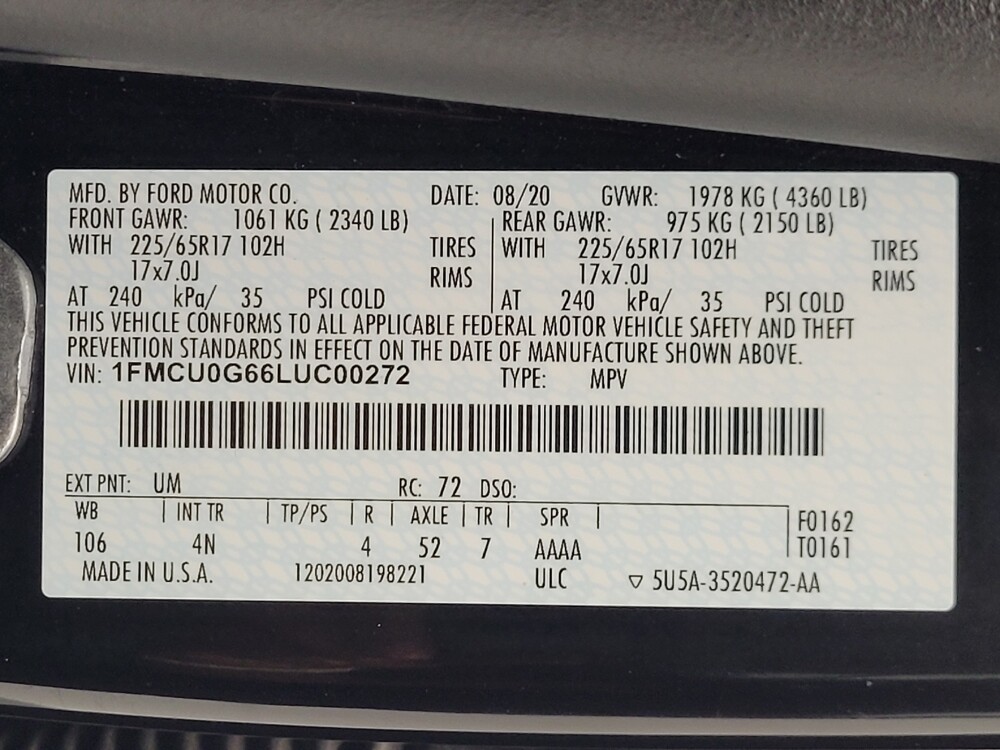 2020 Ford Escape in Madison, TN 37115 - 18084376 33