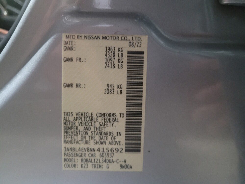 2022 Nissan Altima in Henrico, VA 23223 - 18084386 33