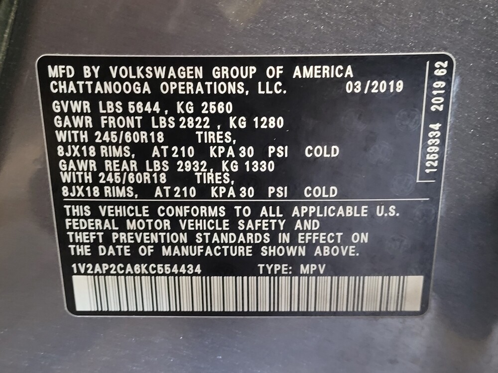 2019 Volkswagen Atlas in Kissimmee, FL 34744 - 18084439 33