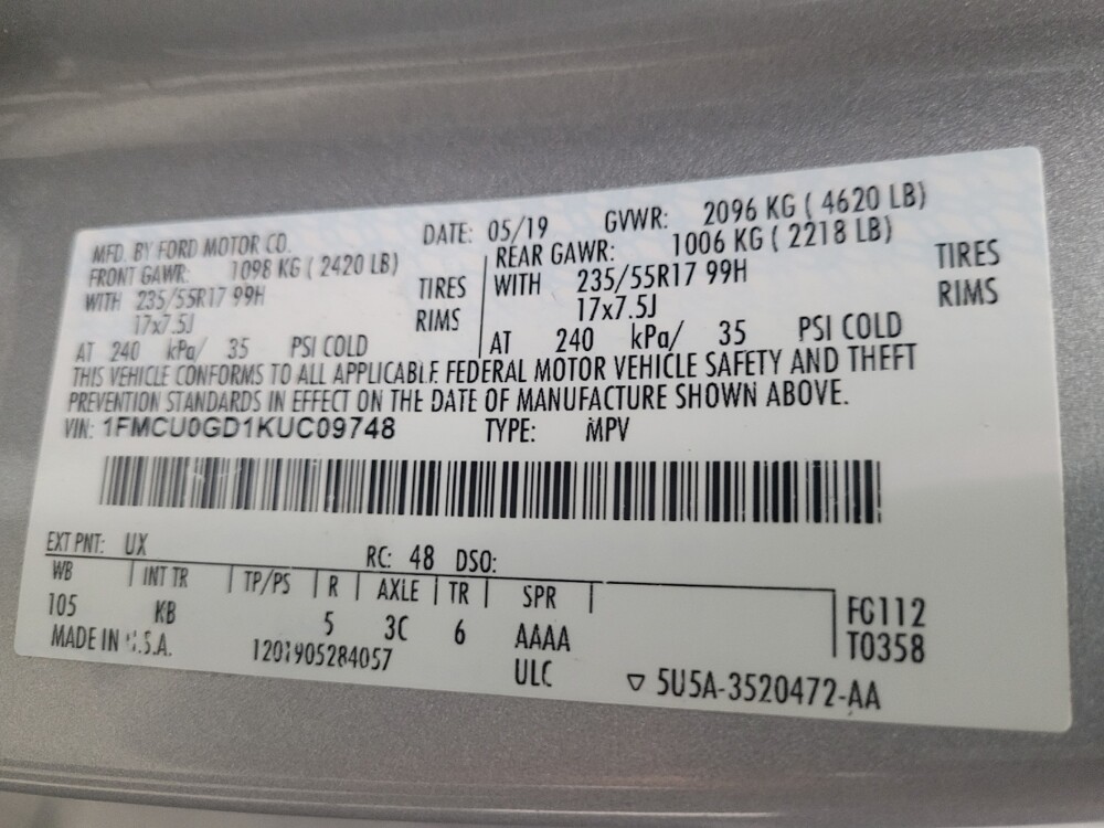 2019 Ford Escape in Eastpointe, MI 48021 - 18084446 33