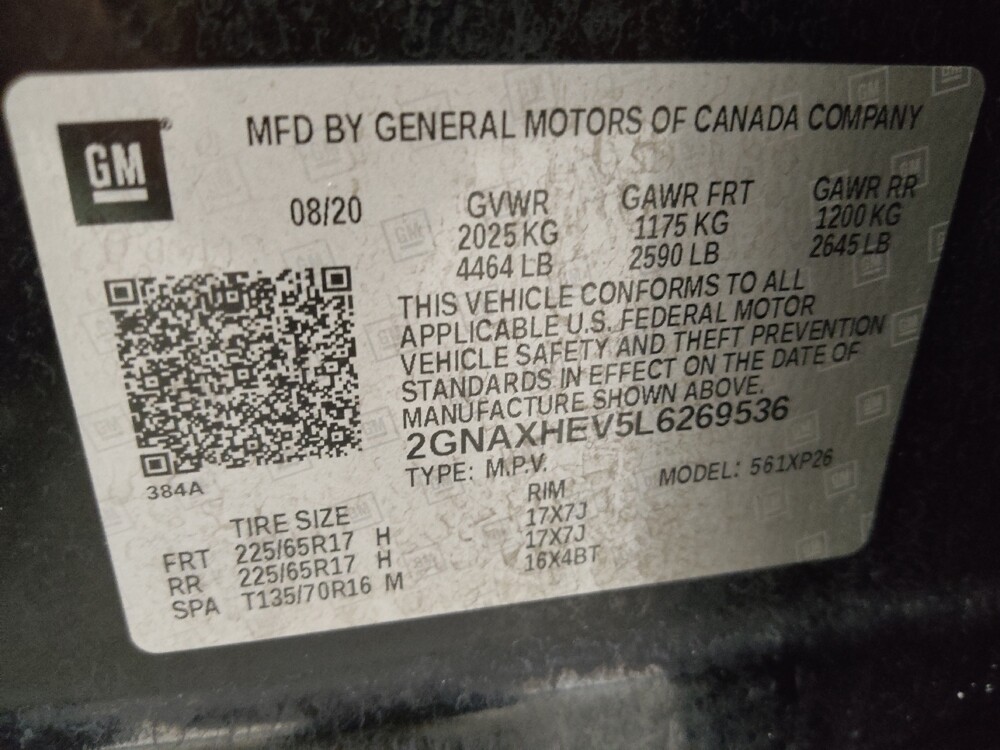 2020 Chevrolet Equinox in Lakewood, CO 80215 - 18084486 33