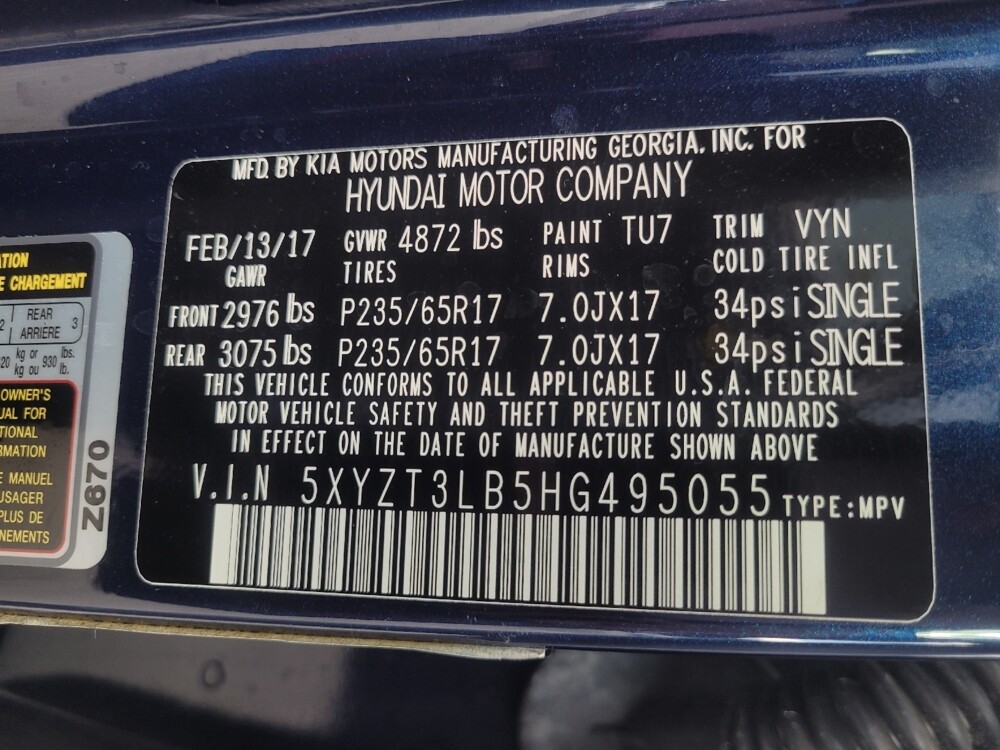 2017 Hyundai Santa Fe in Stone Mountain, GA 30083 - 18084530 33
