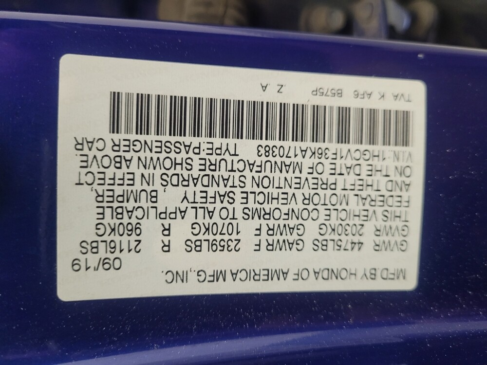 2019 Honda Accord in Fresno, CA 93726 - 18084554 33