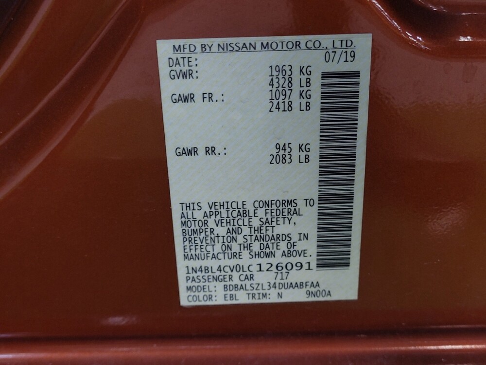 2020 Nissan Altima in Lakeland, FL 33815 - 18084563 33