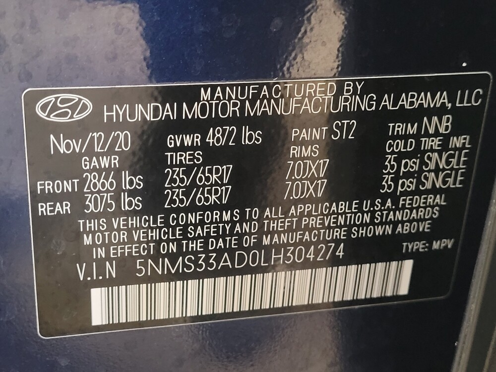 2020 Hyundai Santa Fe in Ocala, FL 34471 - 18084581 33