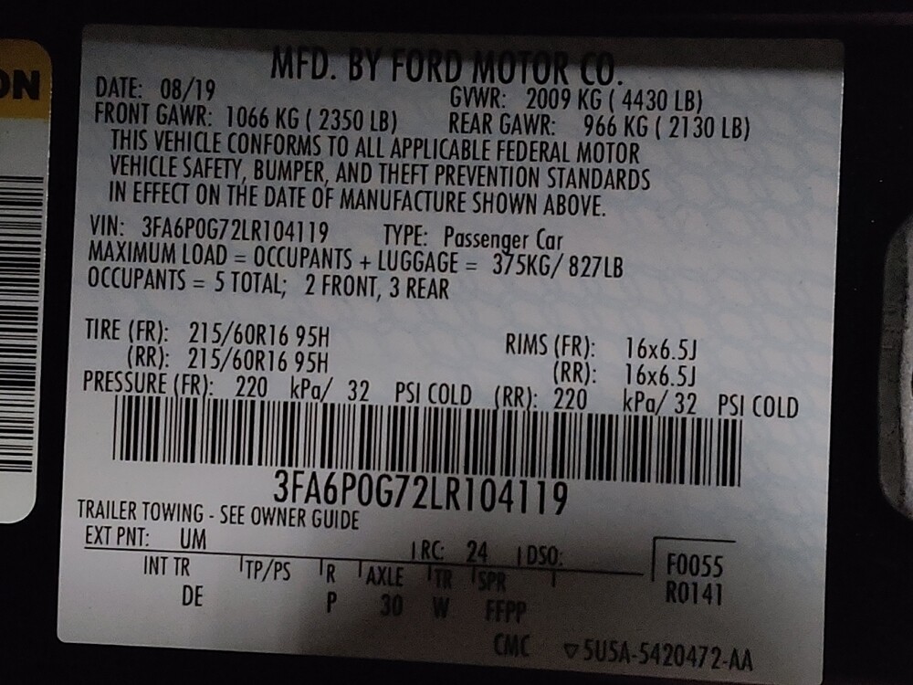 2020 Ford Fusion in Greenville, SC 29607 - 18084591 33