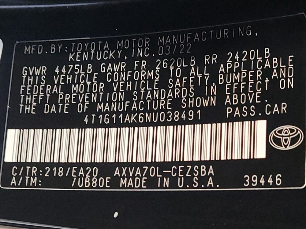 2022 Toyota Camry in Augusta, GA 30907 - 18084599 33