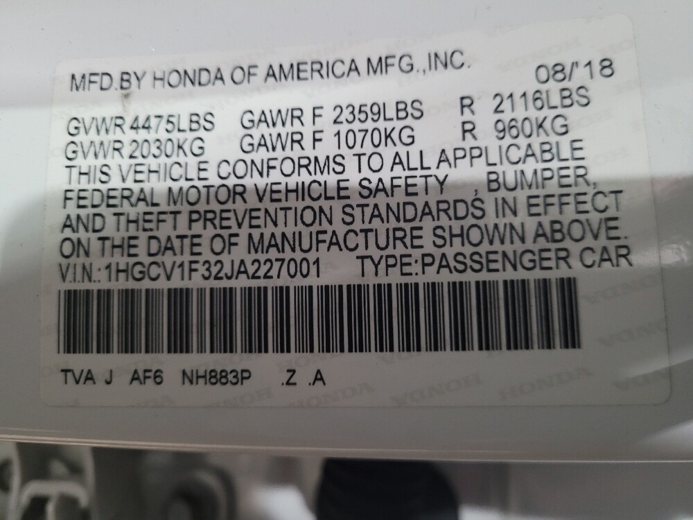 2018 Honda Accord in Owings Mills, MD 21117 - 18084663 33