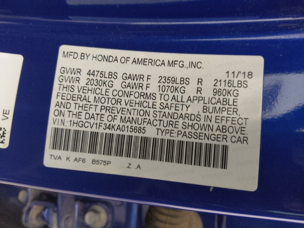 2019 Honda Accord in St. Louis, MO 63136 - 18084669 33