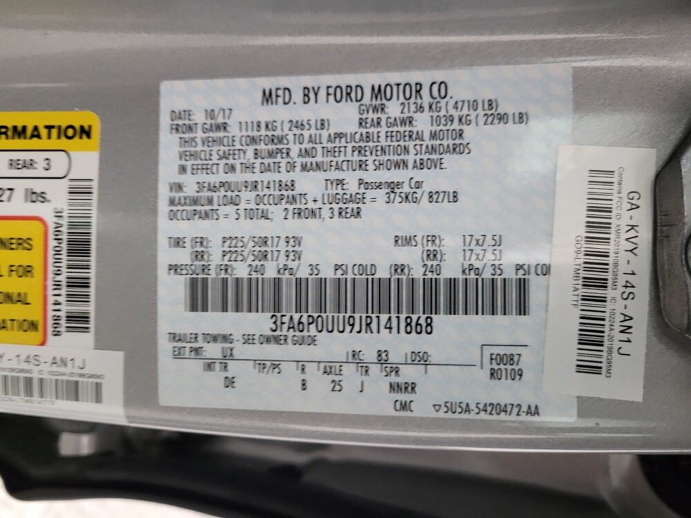 2018 Ford Fusion in Albuquerque, NM 87113 - 18084872 33