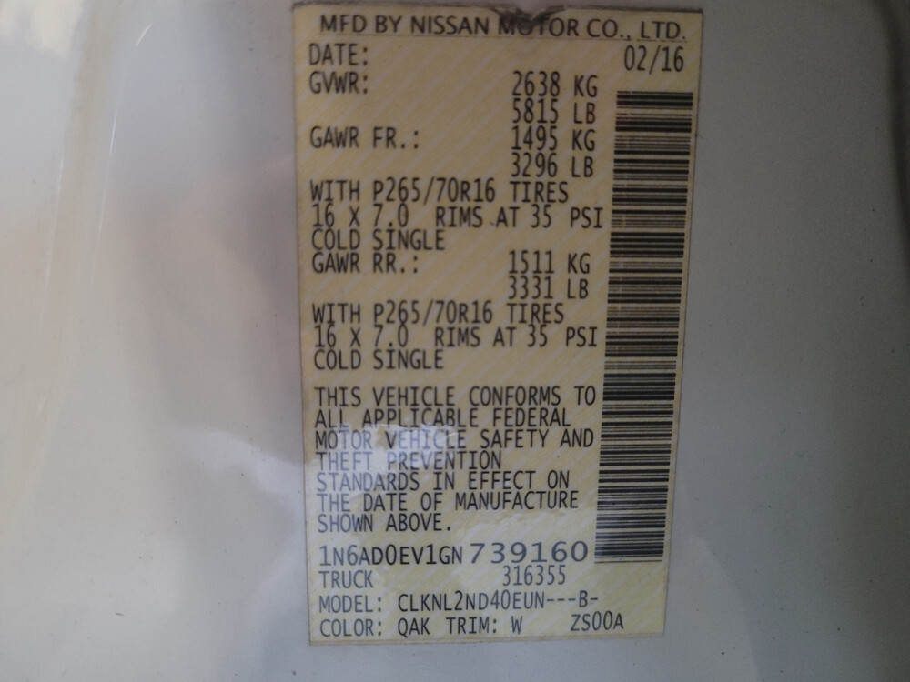 2016 Nissan Frontier in West Palm Beach, FL 33409 - 18084900 33