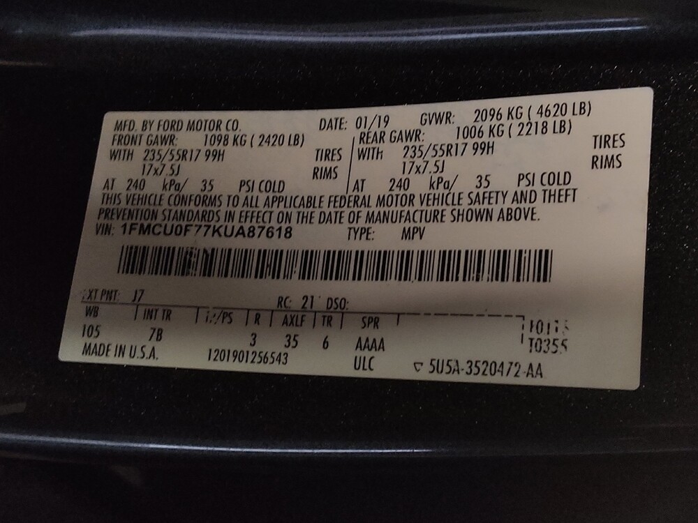 2019 Ford Escape in West Palm Beach, FL 33409 - 18084907 33