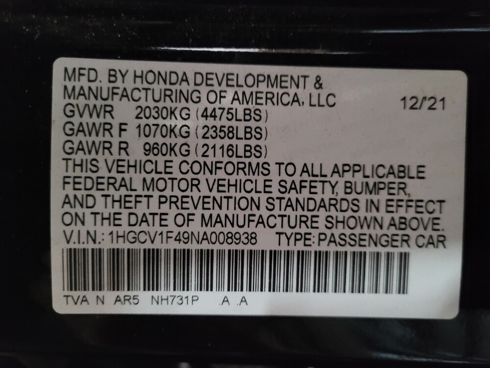 2022 Honda Accord in Birmingham, AL 35215 - 18084914 33