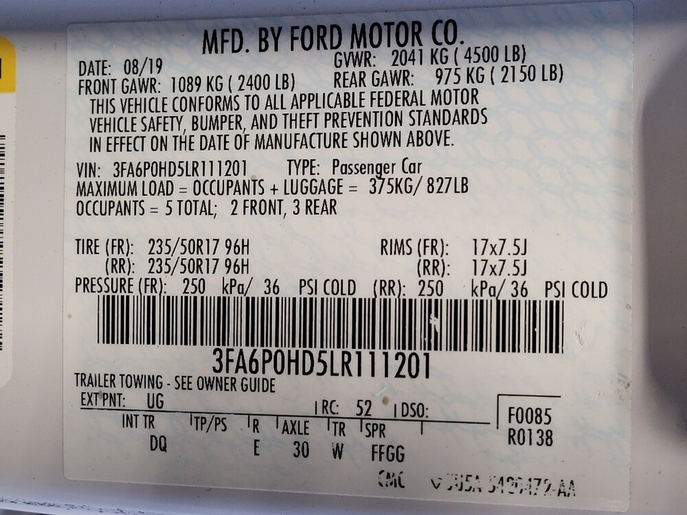 2020 Ford Fusion in Sanford, FL 32773 - 18084928 33