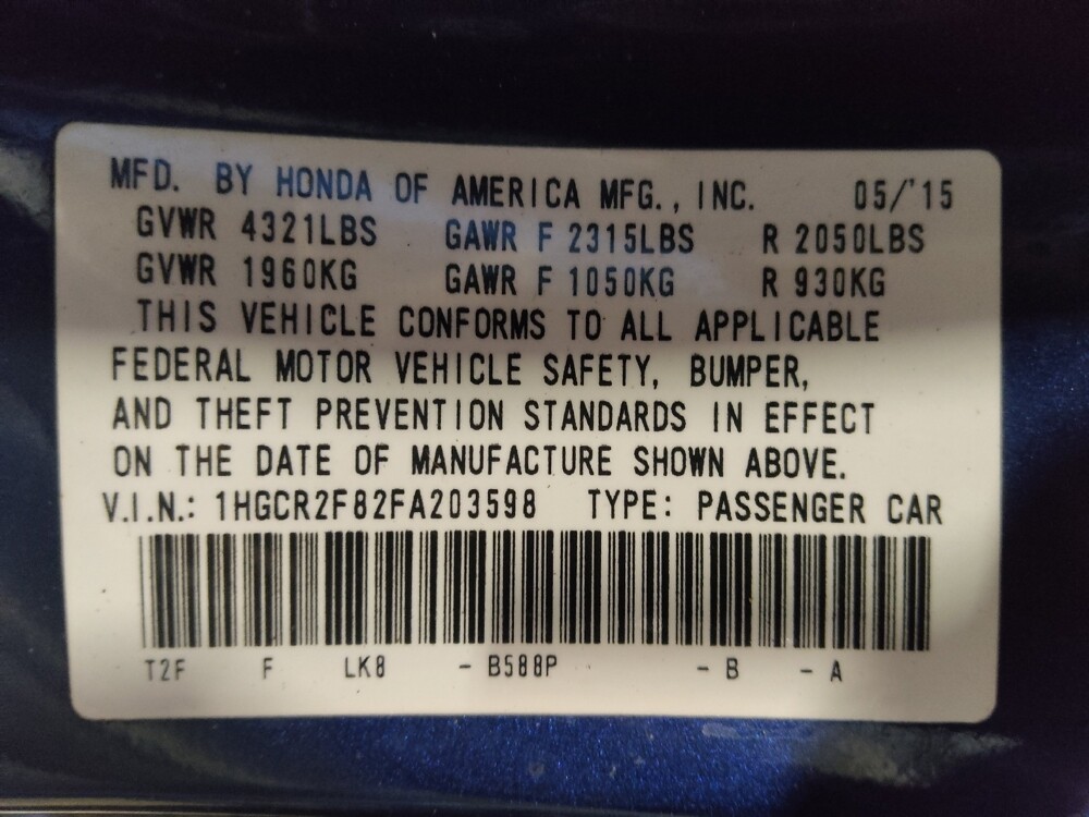 2015 Honda Accord in Jacksonville, FL 32225 - 18085063 33