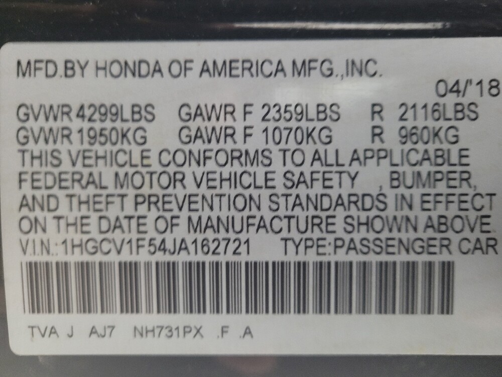 2018 Honda Accord in Antioch, TN 37013 - 18085070 33