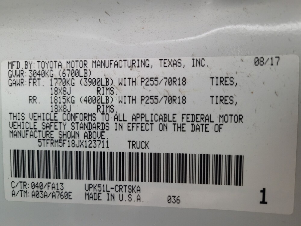 2018 Toyota Tundra in Tampa, FL 33612 - 18085090 33