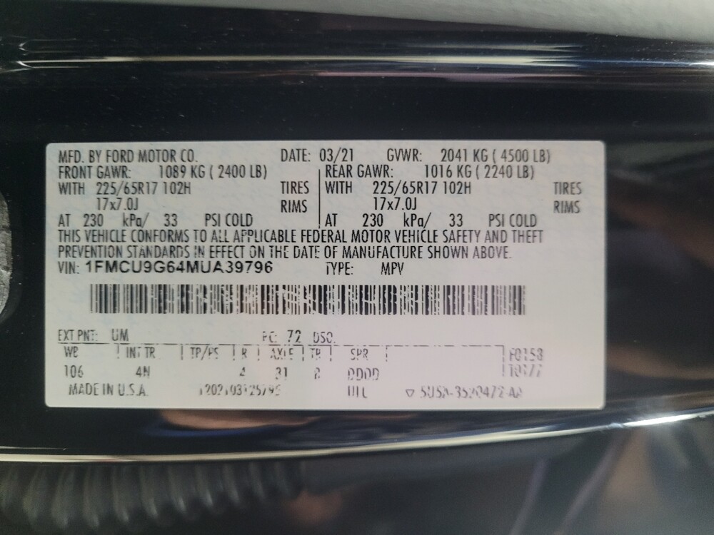 2021 Ford Escape in Conyers, GA 30094 - 18085258 33