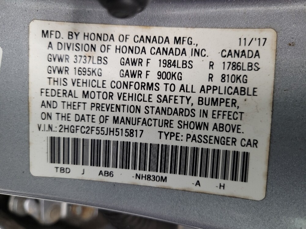 2018 Honda Civic in Las Vegas, NV 89104 - 18085272 33