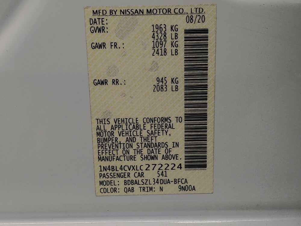 2020 Nissan Altima in Fairfield, OH 45014 - 18085348 33