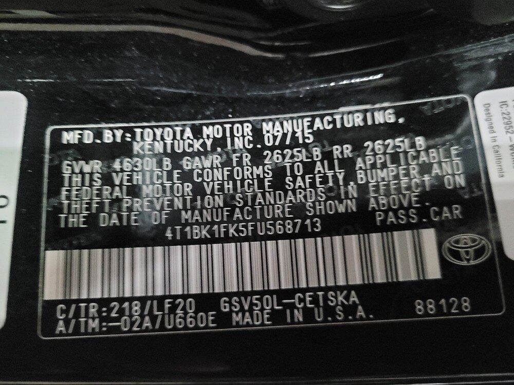 2015 Toyota Camry in Laurel, MD 20724 - 18085376 33