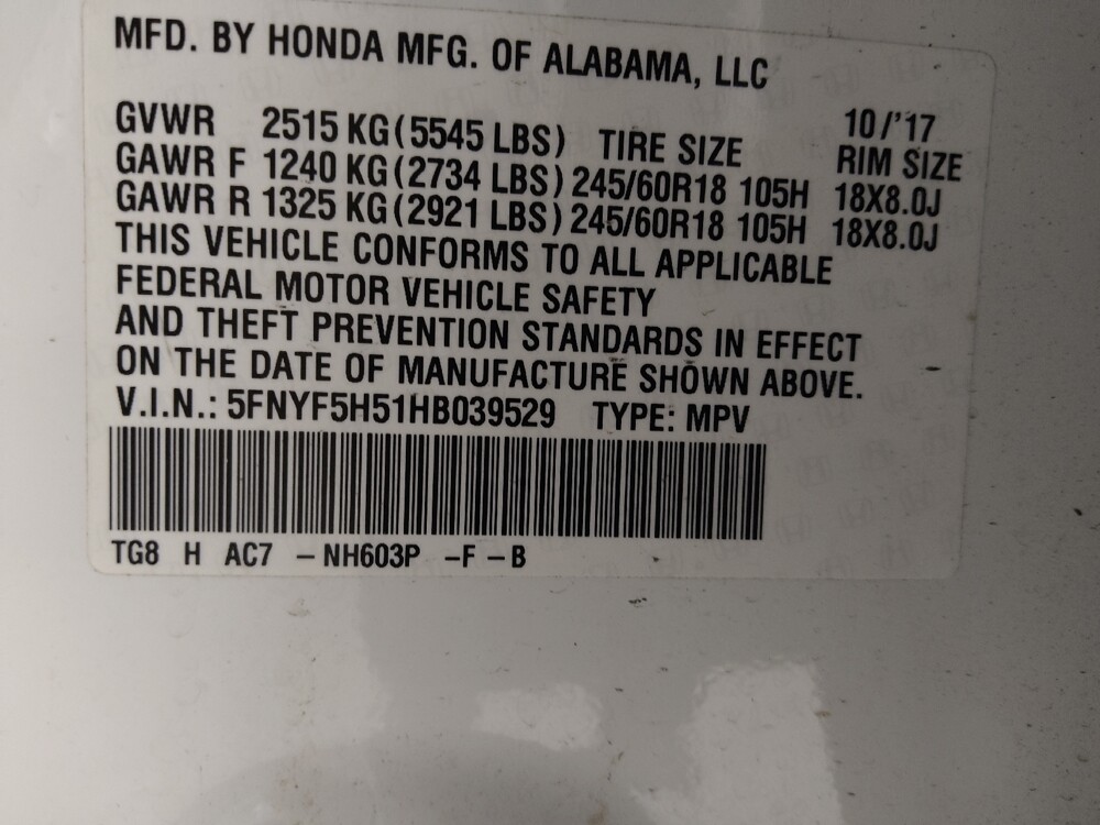 2017 Honda Pilot in Pelham, AL 35124 - 18085446 33