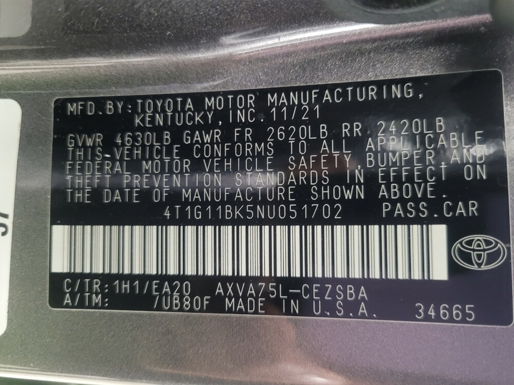 2022 Toyota Camry in Union City, GA 30291 - 18085447 33