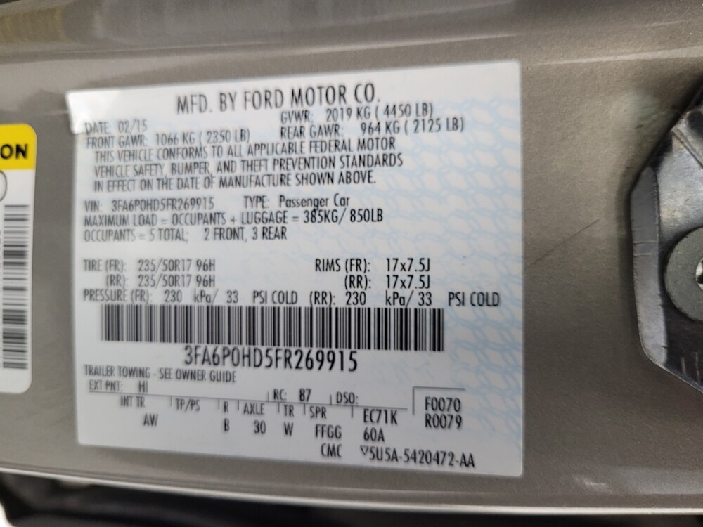 2015 Ford Fusion in Las Vegas, NV 89102 - 18085458 33