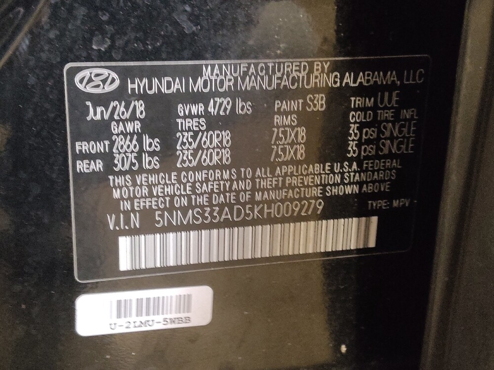 2019 Hyundai Santa Fe in Greenville, SC 29607 - 18085530 33