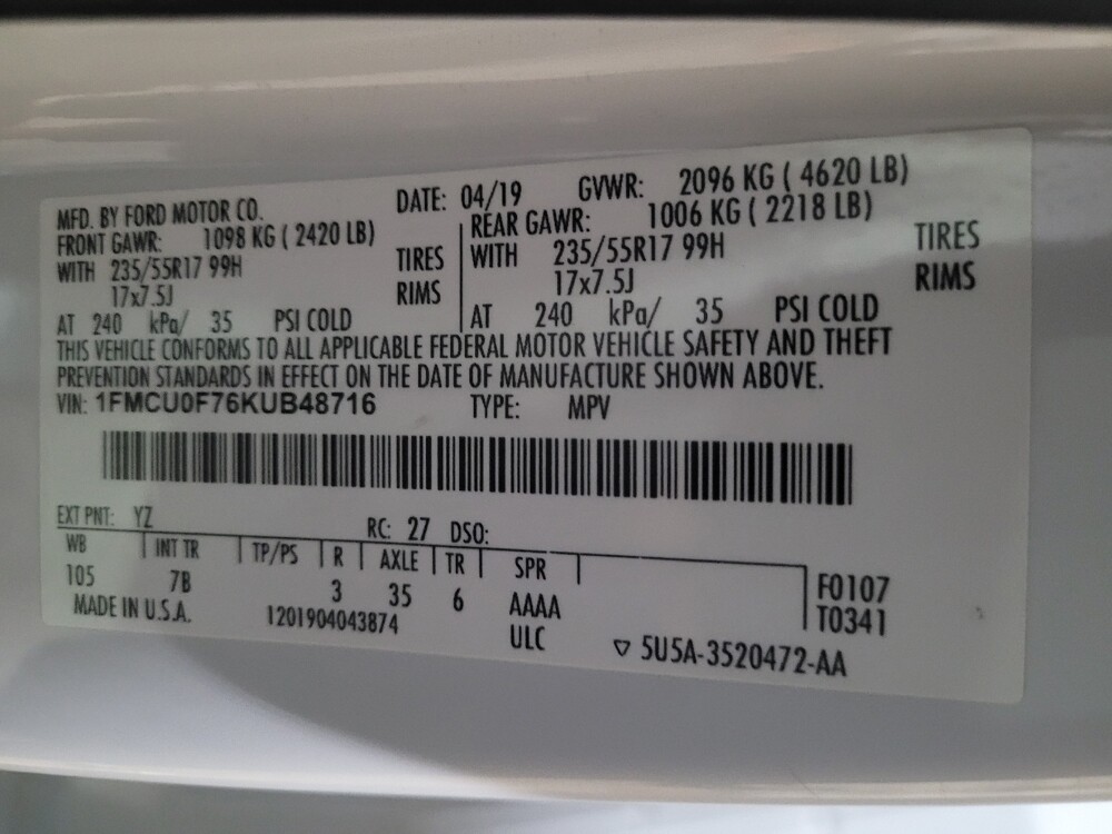 2019 Ford Escape in Plymouth Meeting, PA 19462 - 18085543 33