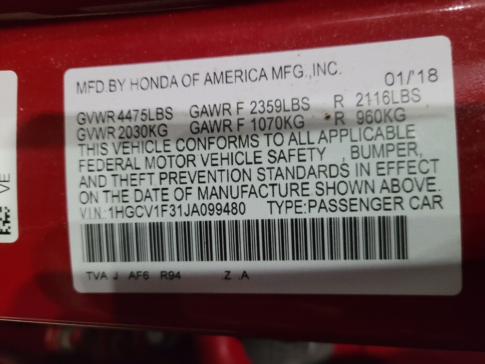 2018 Honda Accord in Williamstown, NJ 8094 - 18085562 33