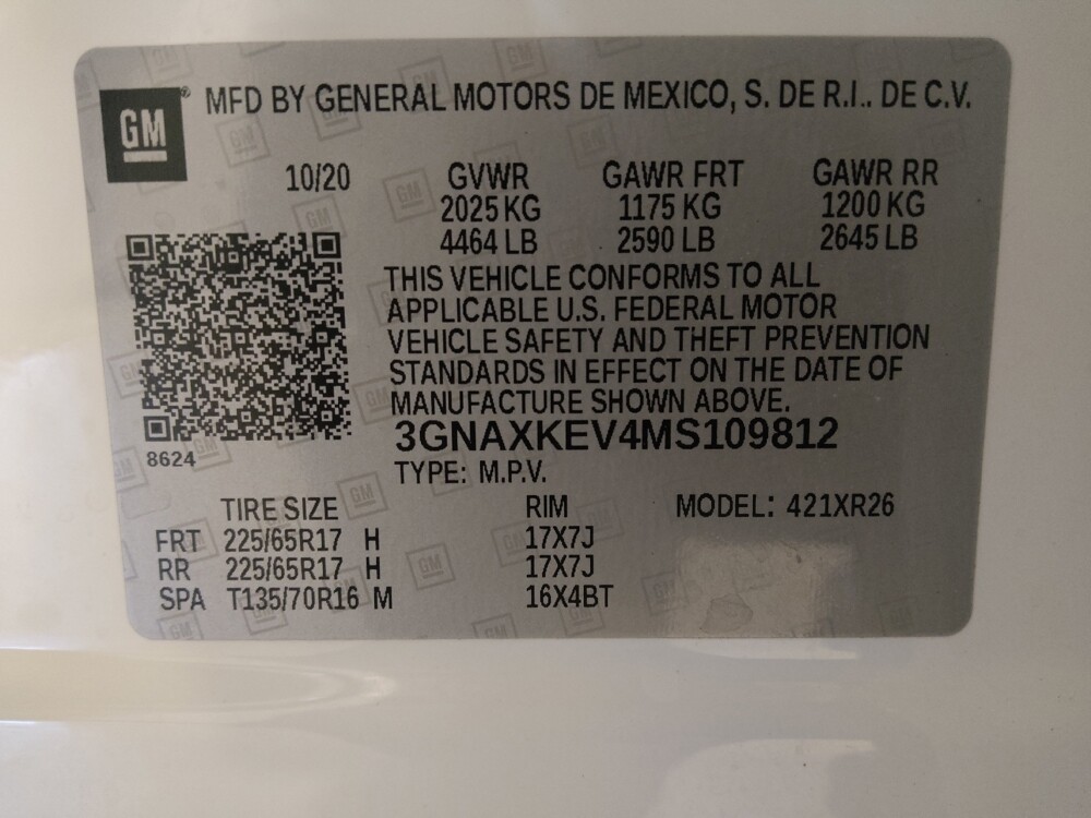 2021 Chevrolet Equinox in Jacksonville, FL 32210 - 18085565 33