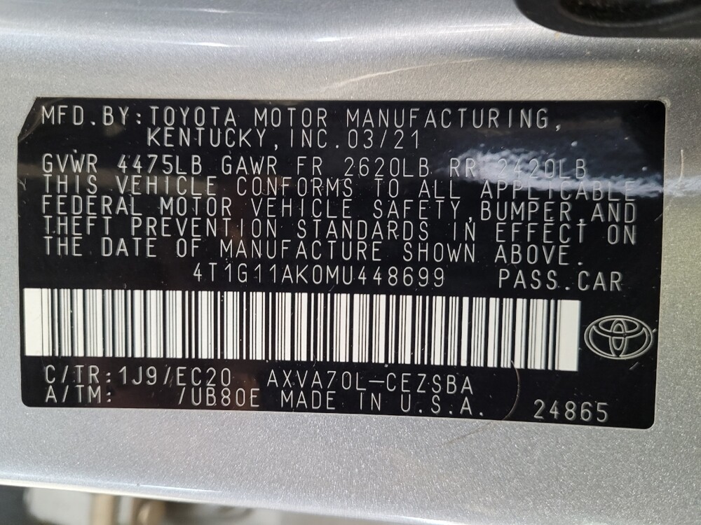 2021 Toyota Camry in Fresno, CA 93726 - 18085581 33