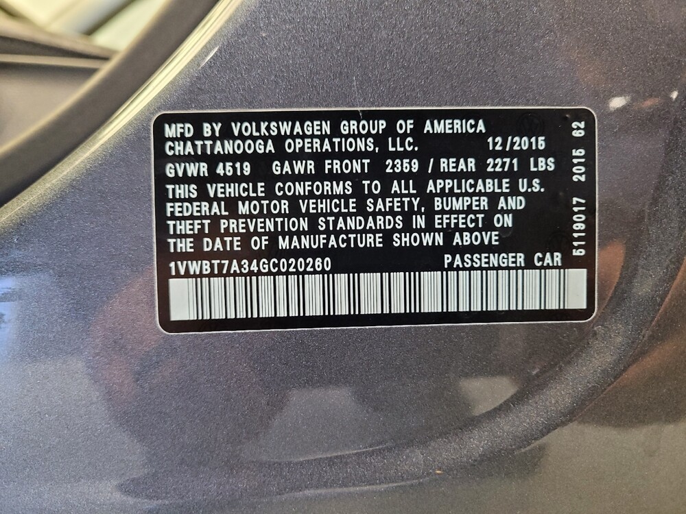 2016 Volkswagen Passat in Downey, CA 90241 - 18085828 33