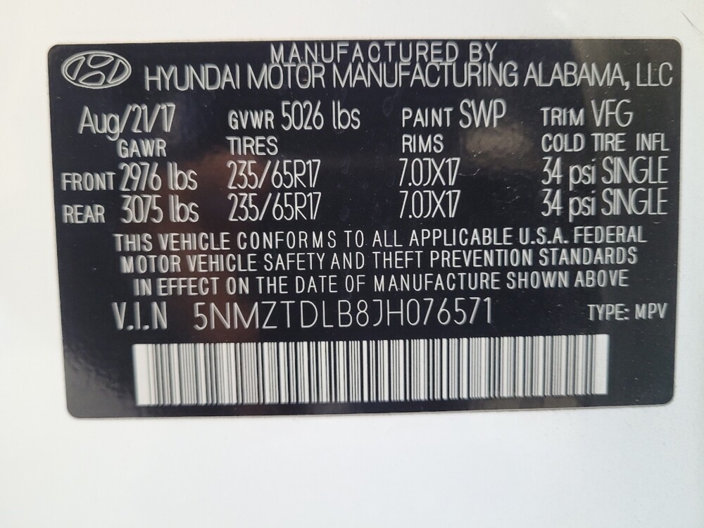 2018 Hyundai Santa Fe in Downey, CA 90241 - 18085829 33