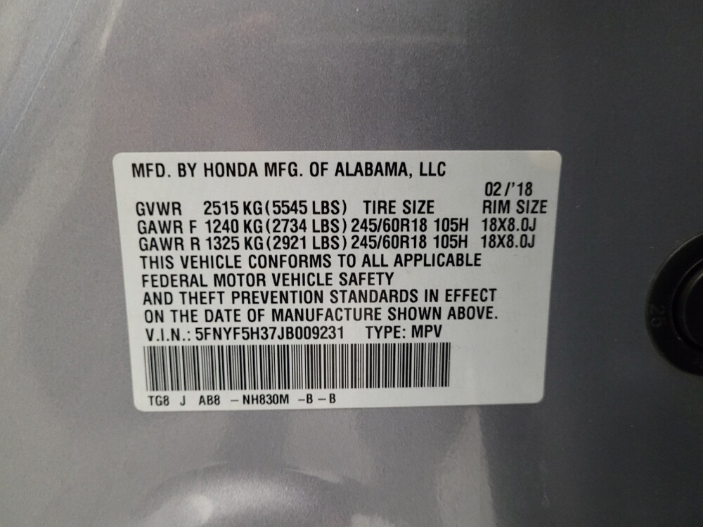 2018 Honda Pilot in Downey, CA 90241 - 18085834 33