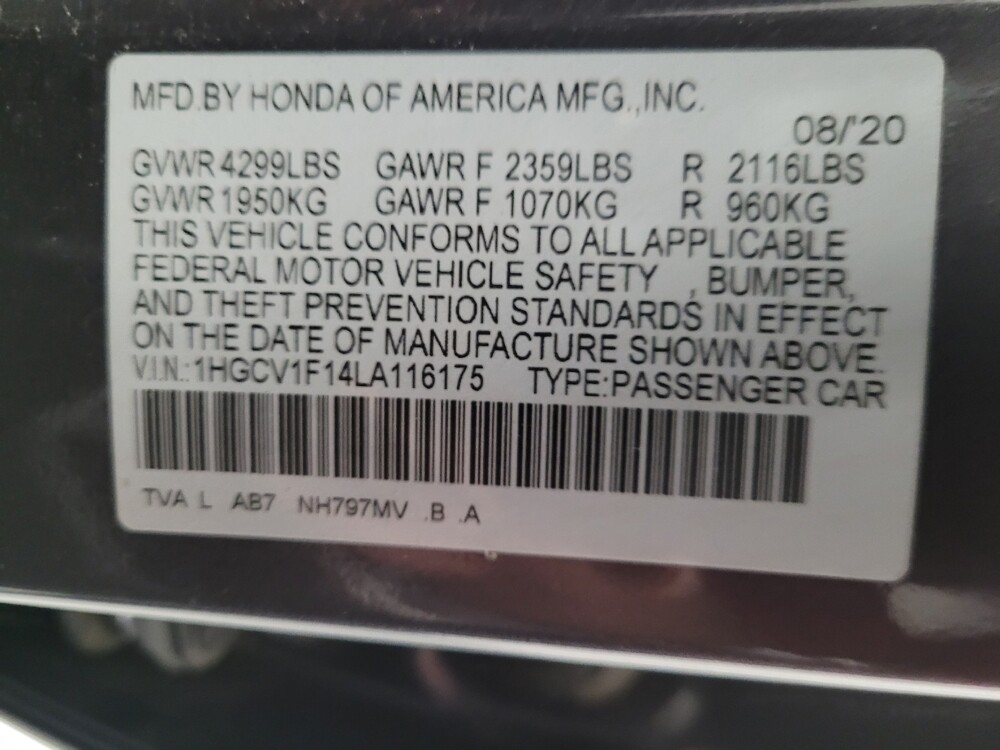 2020 Honda Accord in Downey, CA 90241 - 18085843 33