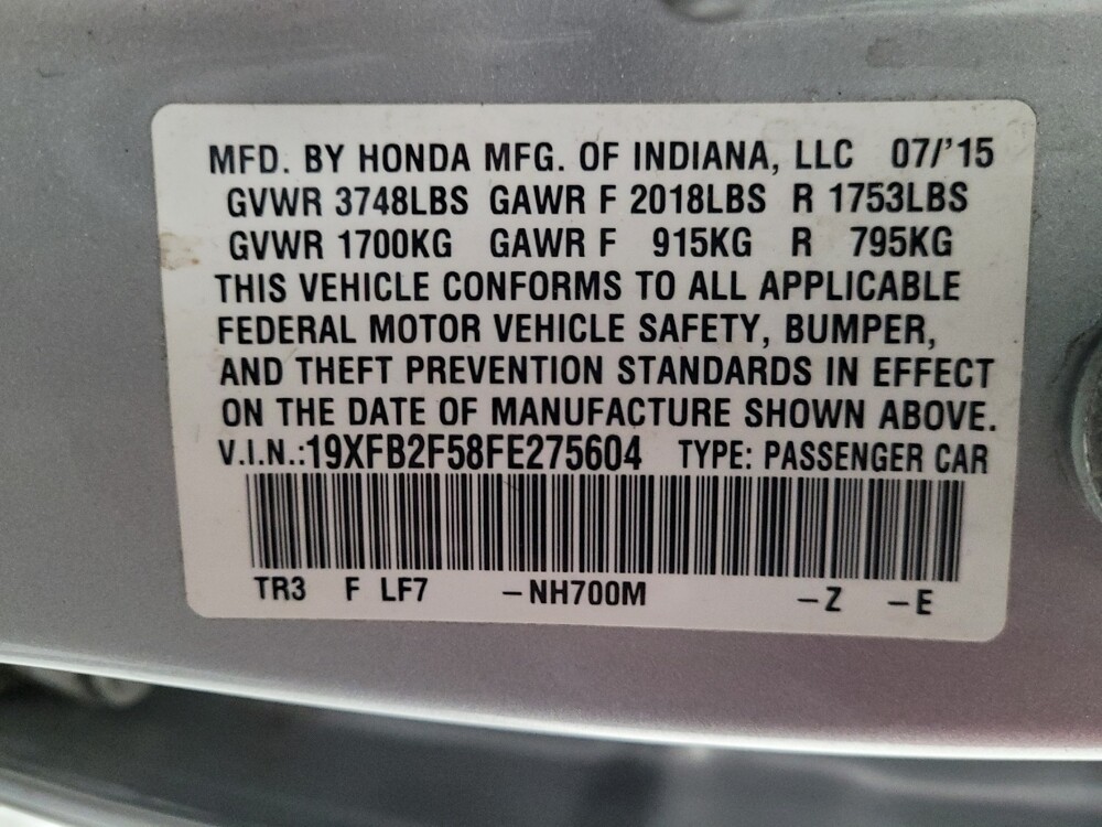 2015 Honda Civic in Downey, CA 90241 - 18085847 33
