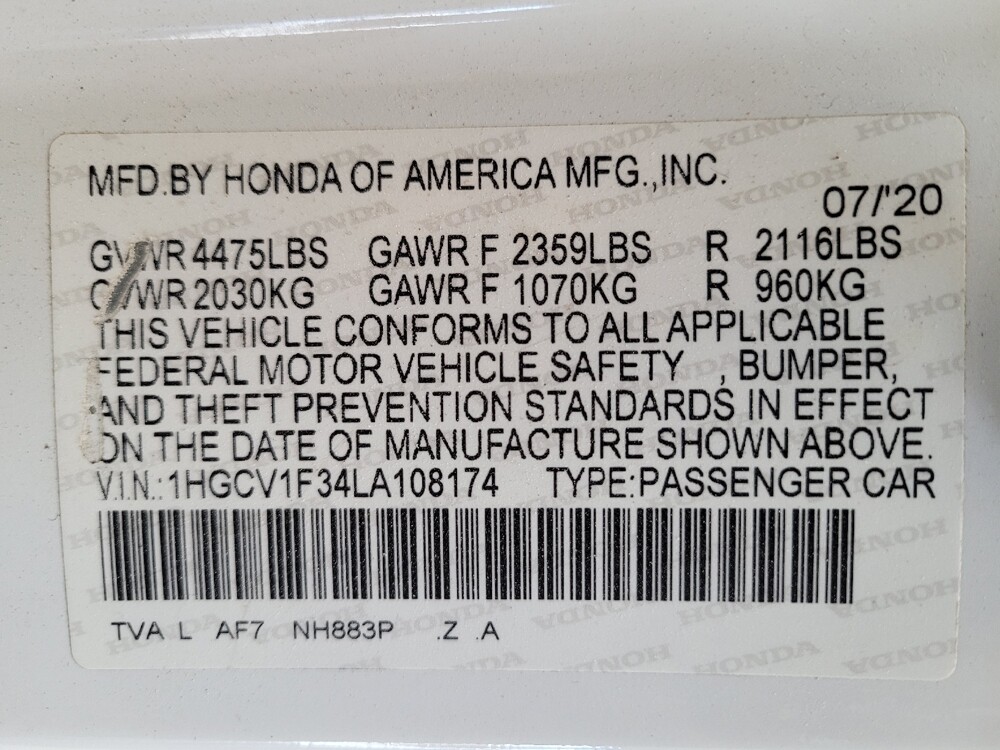 2020 Honda Accord in Downey, CA 90241 - 18085856 33