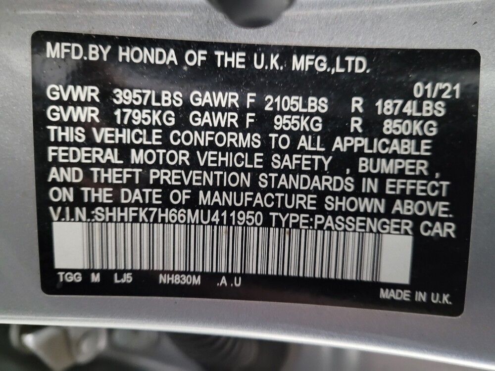 2021 Honda Civic in Downey, CA 90241 - 18085861 33