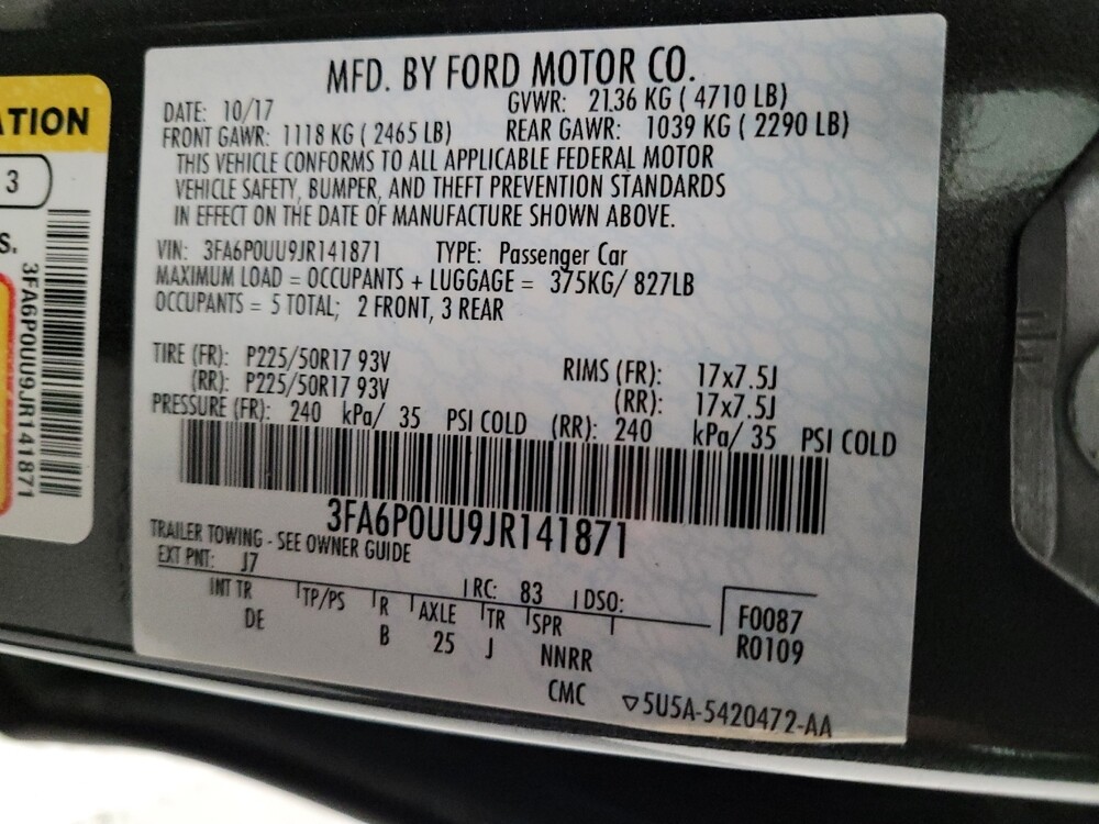 2018 Ford Fusion in Downey, CA 90241 - 18085892 33