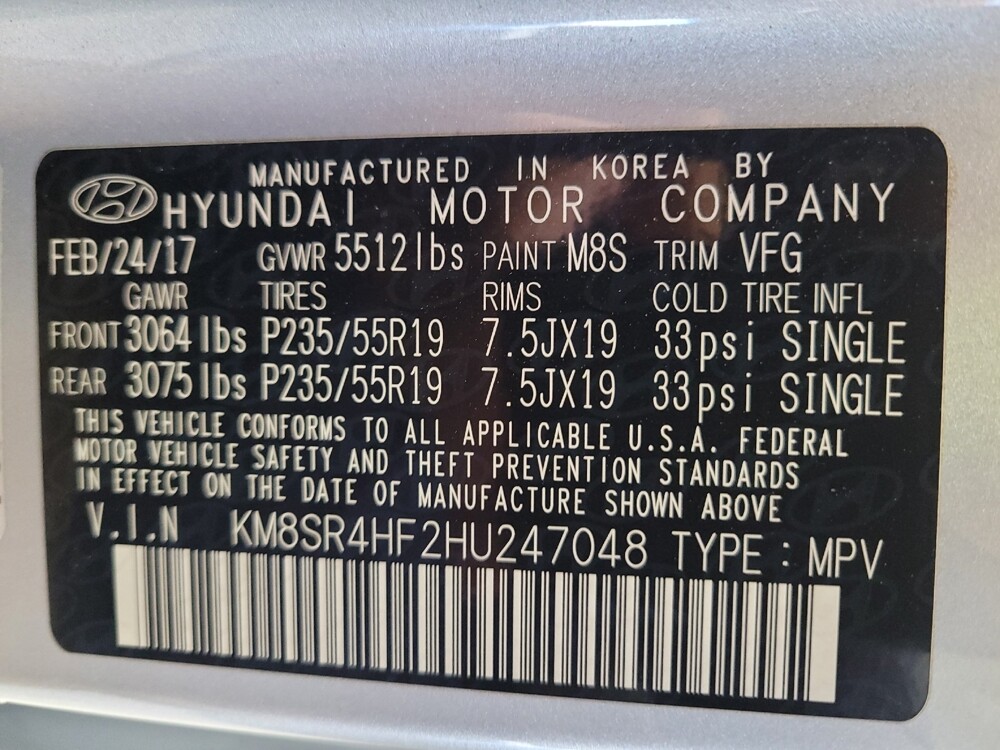 2017 Hyundai Santa Fe in Downey, CA 90241 - 18085894 33