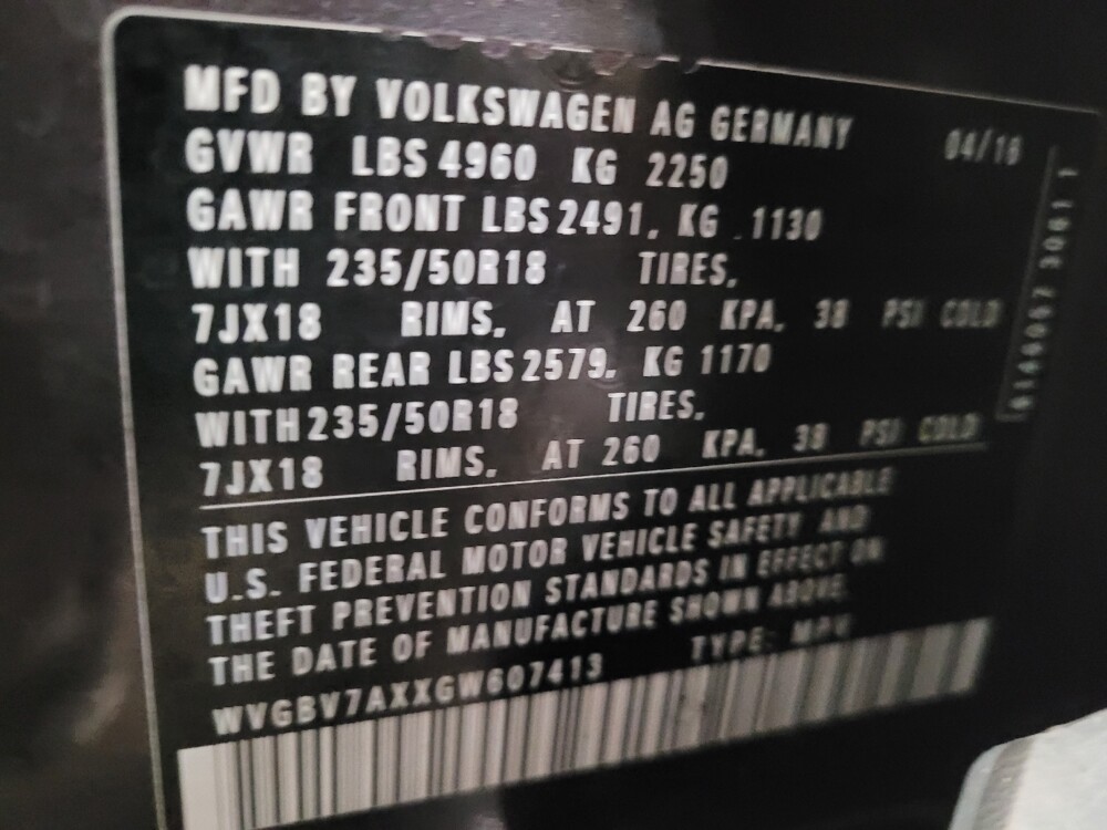 2016 Volkswagen Tiguan in Pensacola, FL 32505 - 18085997 33