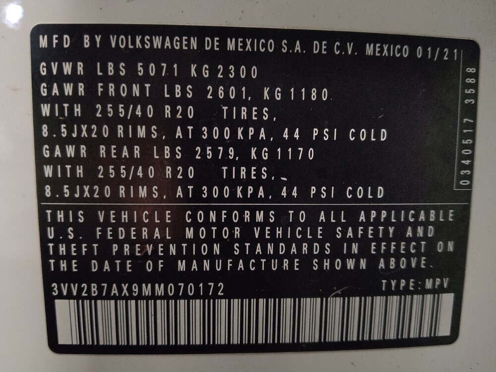 2021 Volkswagen Tiguan in Orlando, FL 32808 - 18085998 33