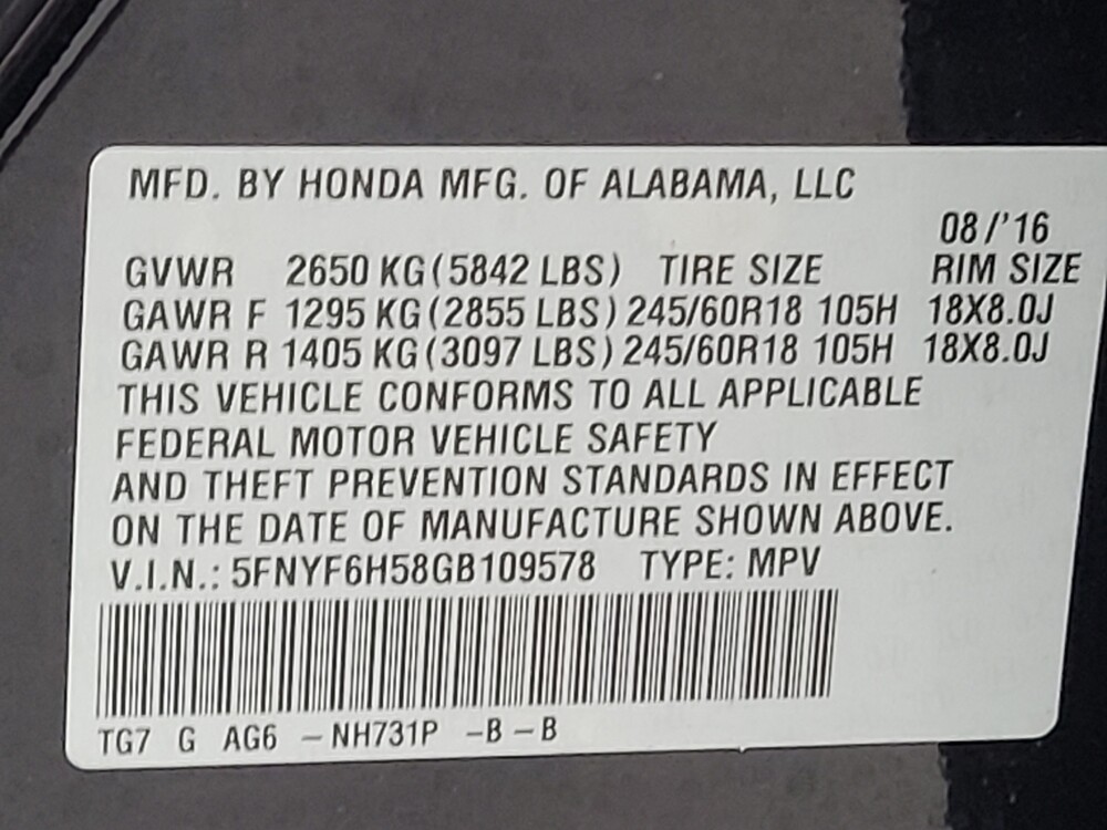2016 Honda Pilot in Huntsville, AL 35816 - 18086019 33