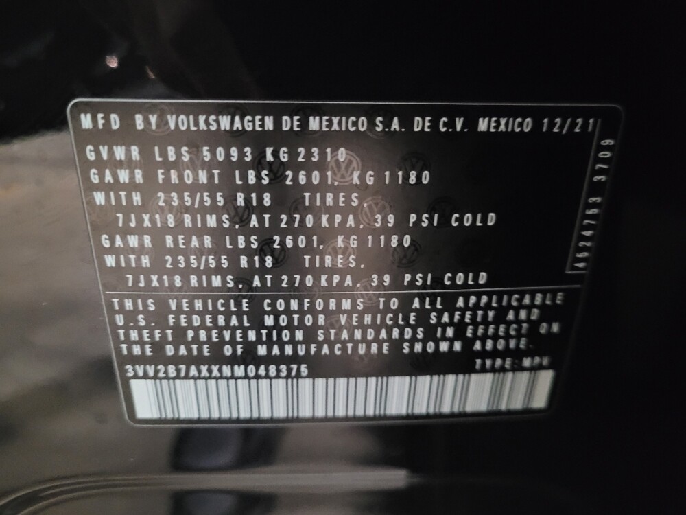 2022 Volkswagen Tiguan in Chesapeake, VA 23320 - 18086042 33