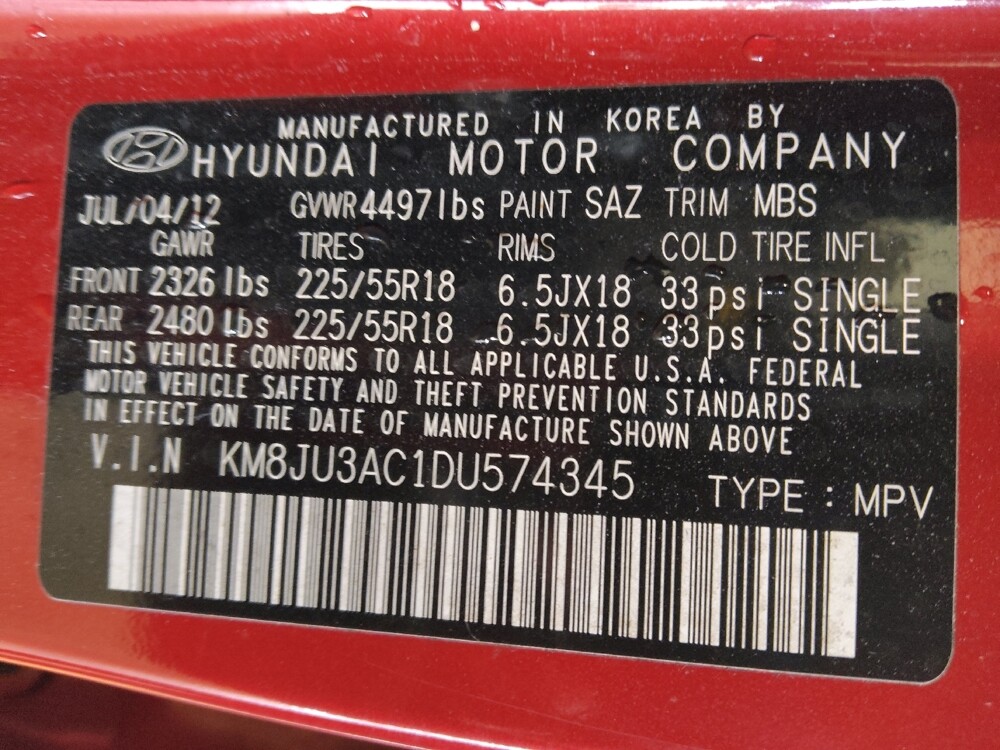 2013 Hyundai Tucson in Orlando, FL 32808 - 18086136 33