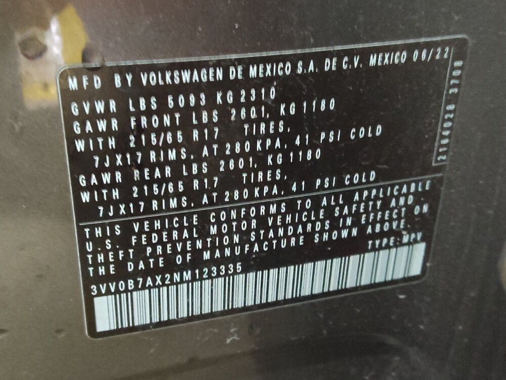 2022 Volkswagen Tiguan in Fayetteville, NC 28304 - 18086157 33