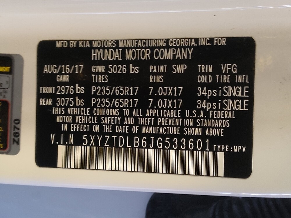 2018 Hyundai Santa Fe in Mobile, AL 36606 - 18086178 33